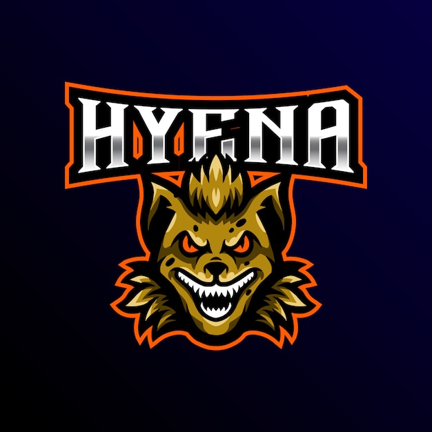 Hiena mscot logo esport gaming ilustration.