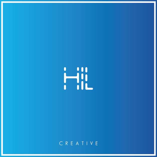 Hil premium vector latter logo design creative logo vector ilustração logo creative monograma