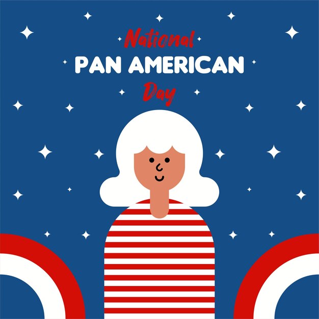 Vetor história da ilustração do dia pan-americano