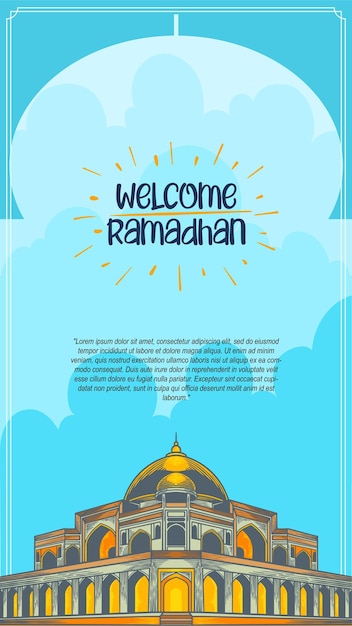 Vetor história da mídia social de ramadhan 1080 x 1920