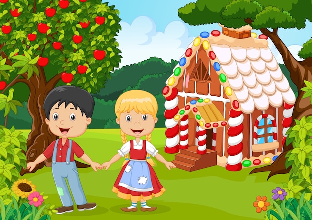 História de crianças clássicas. hansel e gretel