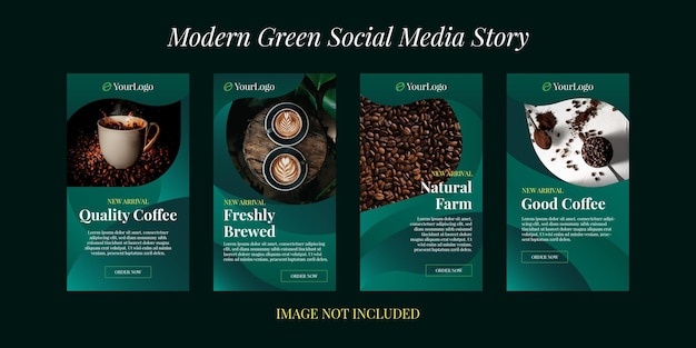 História de mídia social verde moderna
