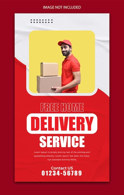 História de serviço de entrega promocional