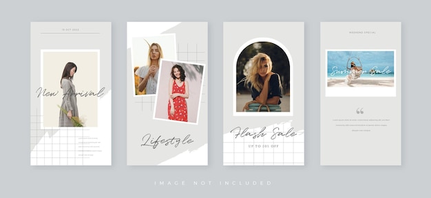 História do Instagram do produto elegante branco da moda