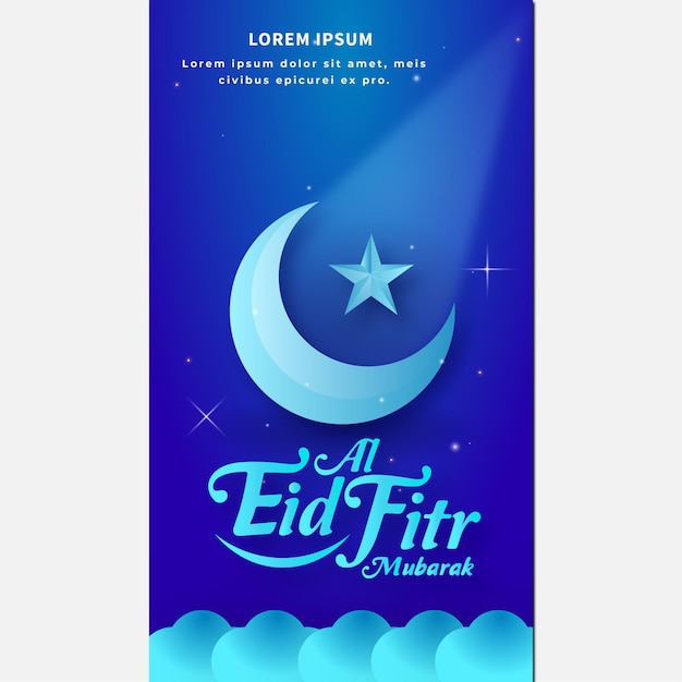 Vetor história do instagram eid alfitr