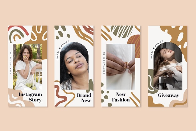 Histórias de moda desenhadas à mão no Instagram