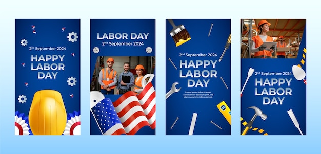 Histórias do Instagram da celebração do Dia do Trabalho