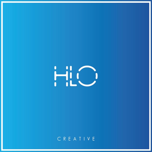 Hlo premium vector latter logo design creative logo vector ilustração logo creative monograma