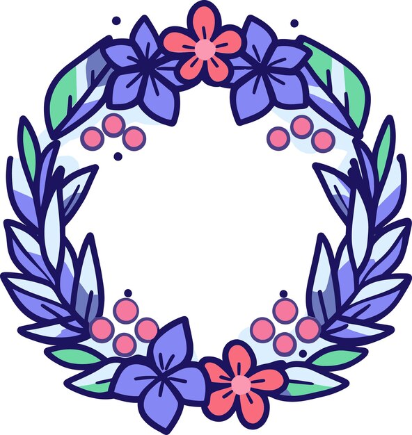 Vetor holidays hoops harmony illustrated vectorsbotanical bliss showcase vector wreaths (coronas vectoras de felicidade botânica)