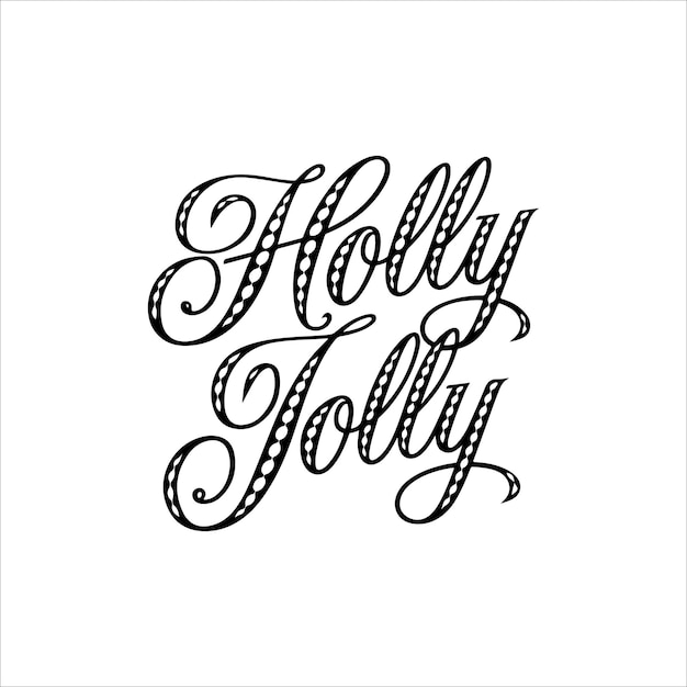 Holly Typography projeto vetorial de texto