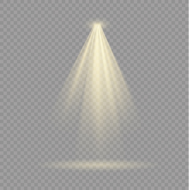 Holofote. efeito de luz. efeito de luz transparente isolado de brilho.
