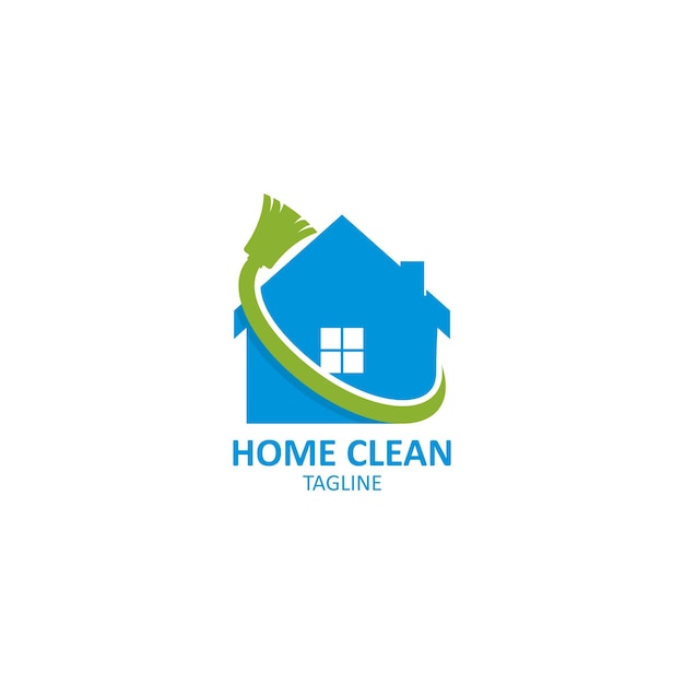 Home clean logo vector iconsimples ilustração