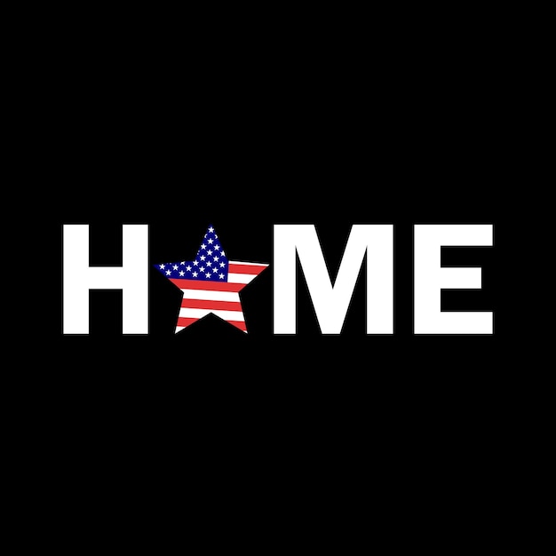 Home design de logotipo americano