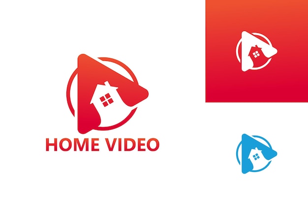 Home video play logo template design vector, emblema, design concept, creative symbol, icon