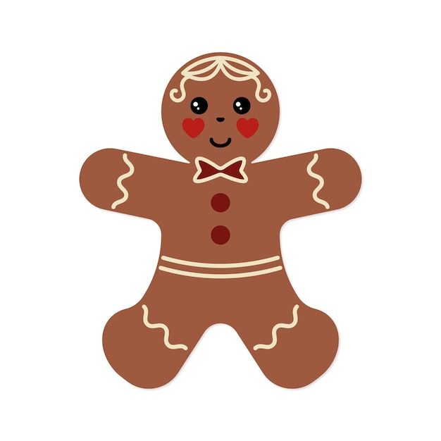 Homem-biscoito com gravata borboleta vermelha biscoitos de natal gingerman winter holidays