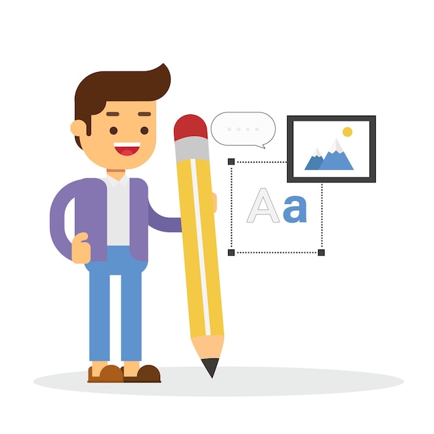 Homem com branding através do design