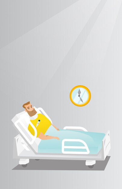Homem com uma ilustração do vetor de ferimento do pescoço.