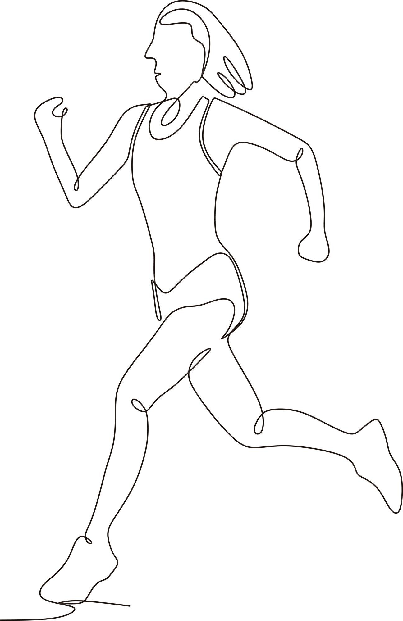 Vetores de Um Desenho De Linha Do Atleta Correndo Rápido e mais imagens de  Correr - Correr, Arte Linear, Contorno - iStock