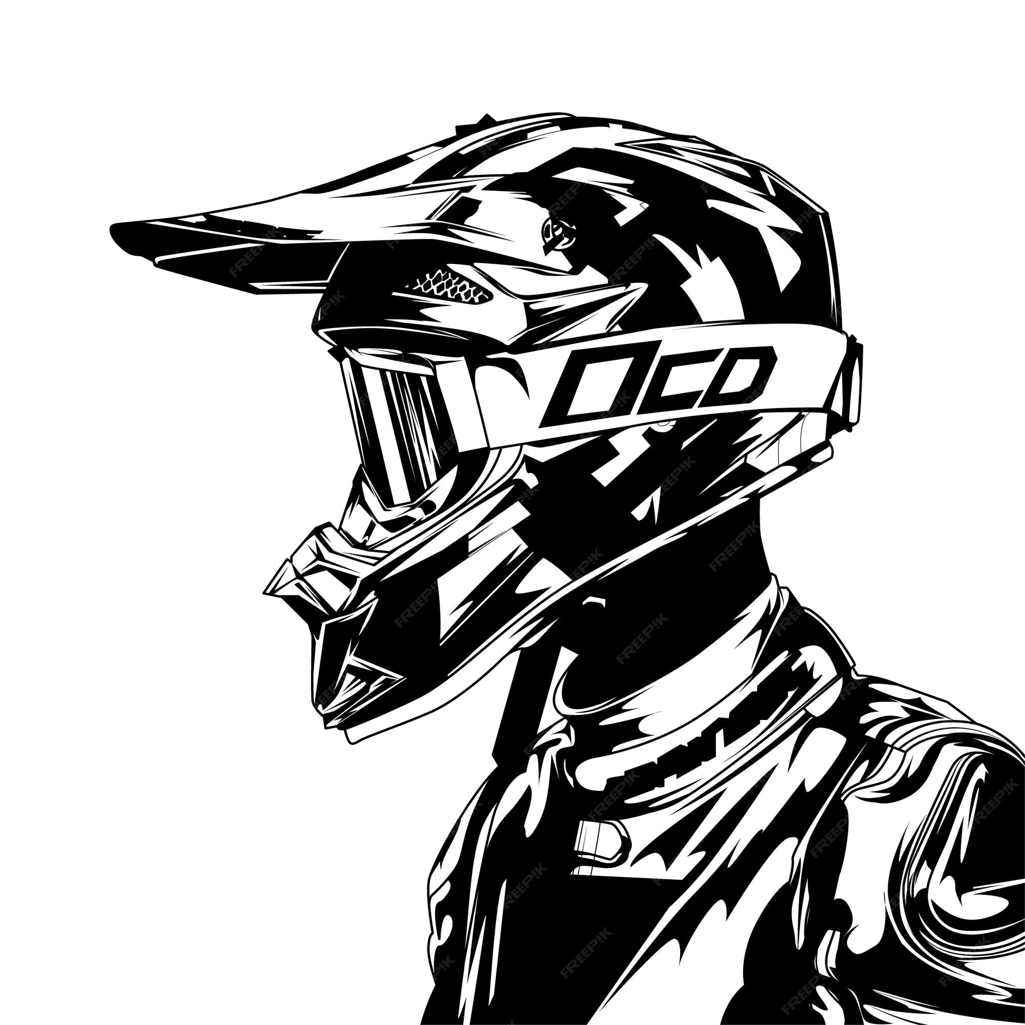 Desenho Em Preto E Branco De Vetor De Moto Com Desenho De Peças