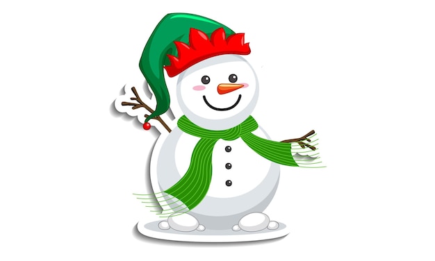 Homem de Neve Natal Gráfico Creepy Clip Art Vector Design 100 design de ilustração vetorial Este fofo