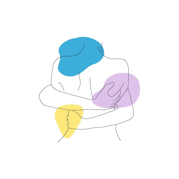 Homem e mulher line art sexy casal linha beijo dia dos namorados amor ilustração vetorial desenhado à mão