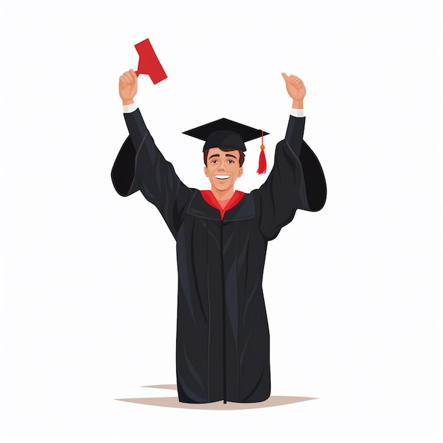 homem educação universidade graduação estudante faculdade vetor escola diploma grau illustrat