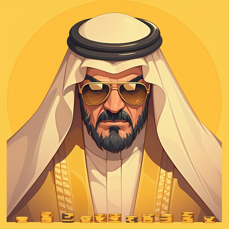 Vetor homem idoso do oriente médio jogando backgammon