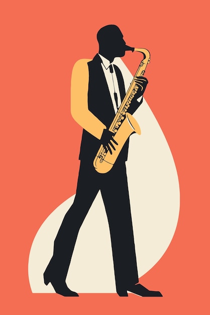Homem, instrumento saxofone