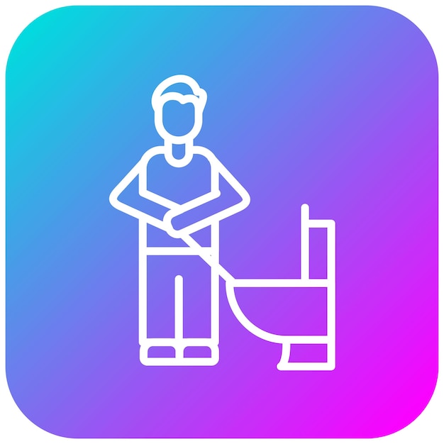 Vetor homem limpeza ícone vetorial de banheiro pode ser usado para o conjunto de ícones de limpeza doméstica
