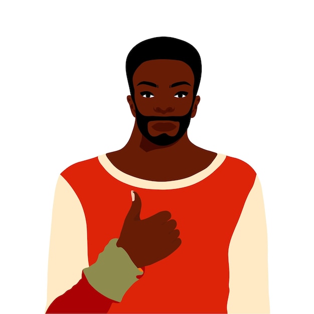 Homem negro afro em estilo de arte elegante vetor