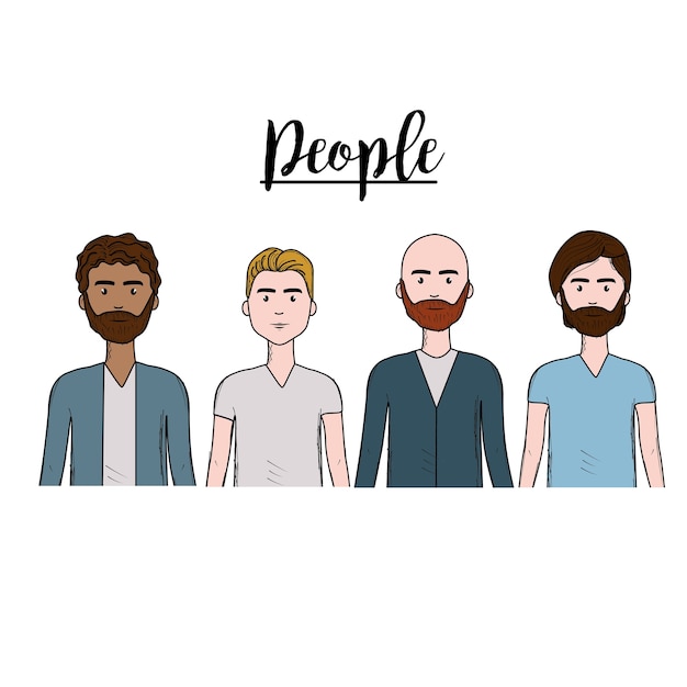 homens bonitos com penteado e desgaste diferente