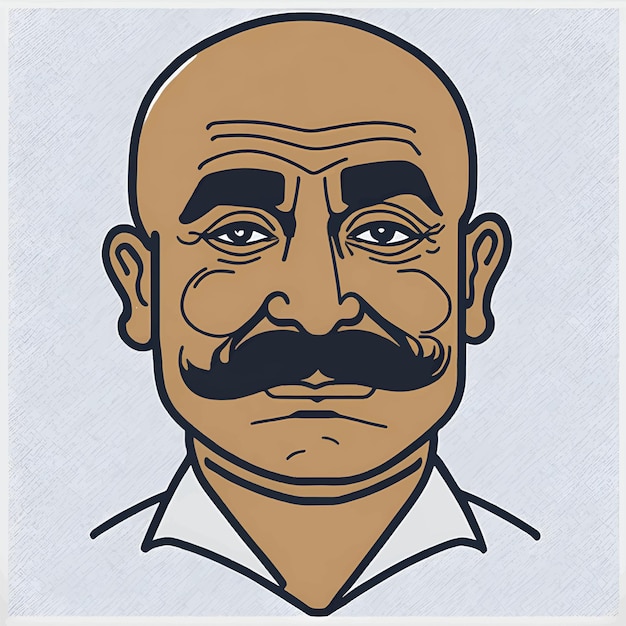 Indiano Personagem Desenho Gordo Careca Homem Ilustração por ©Wirestock  #451281962