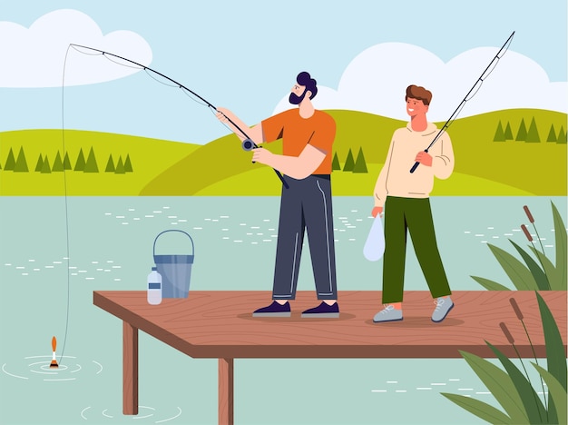 Homens na pesca