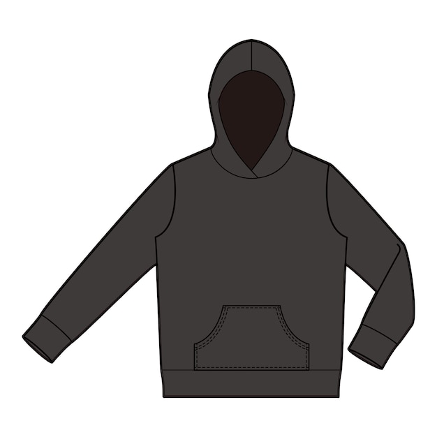 Hoodie com bolso de canguru de frente
