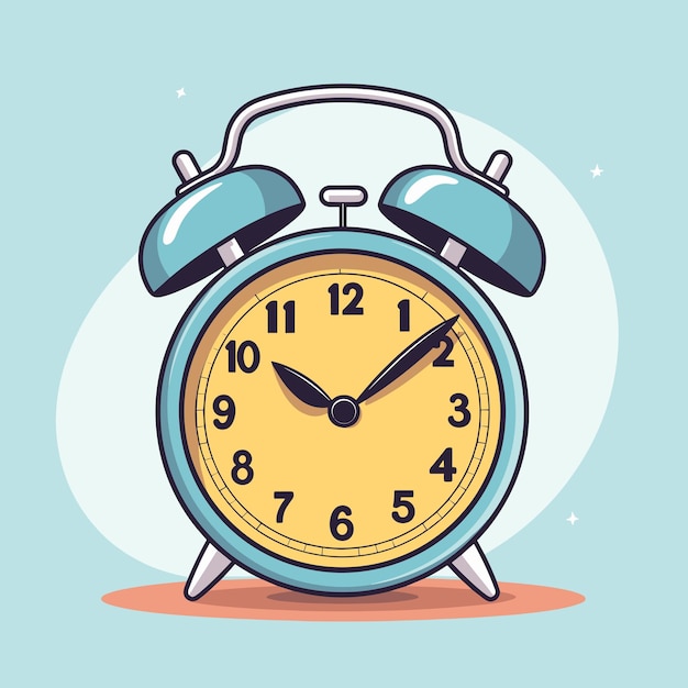 Hora de despertar do despertador Ilustração vetorial
