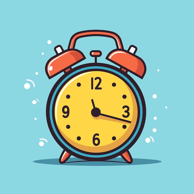 Hora de despertar do despertador Ilustração vetorial