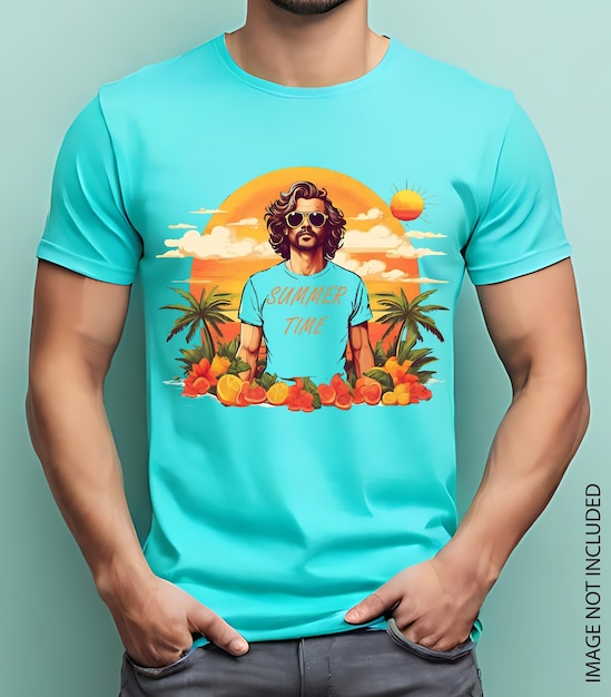 Vetor horário de verão t vector de design de camisa