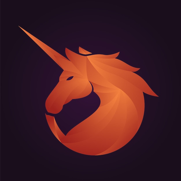 Vetor horse digital design logo