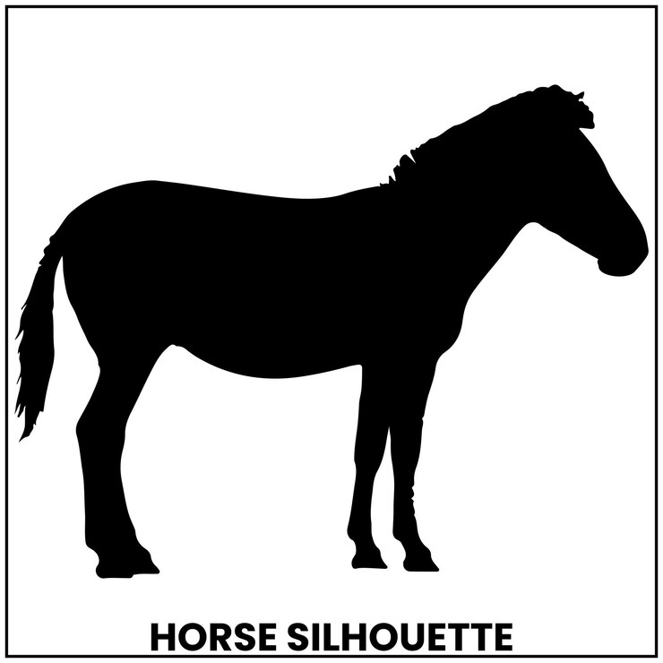 Vetor horse silhouette vector wild animal silhouette horse clipart for t shirt and print