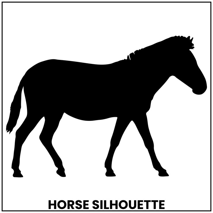 Vetor horse silhouette vector wild animal silhouette horse clipart for t shirt and print
