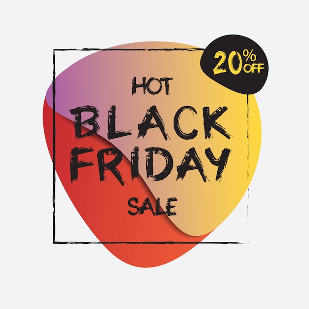 Vetor hot black friday sale banner design