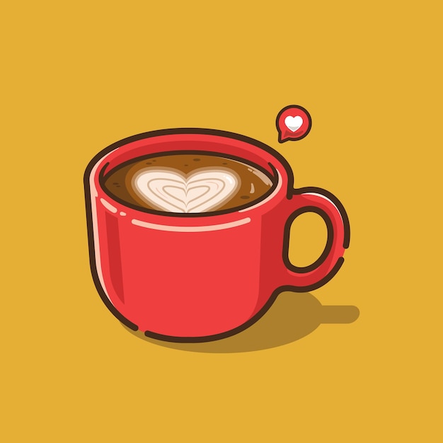 Vetor hot cappucino coffe vector ilustração alimentos e bebidas conceito de ilustração