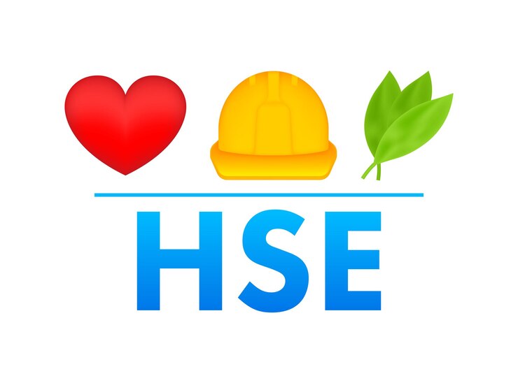 HSE Saúde Segurança Ambiente Proteção Ambiental Círculo de negócios Vetorial estoque ilustração