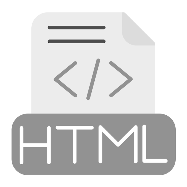 Vetor html imagem vetorial de ícone de arquivo pode ser usada para programação de computador