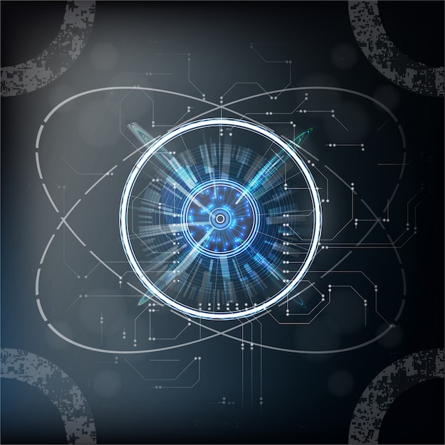 Hud head-up display. Confronto do estado no mapa. Interface do futuro, defina a interface da ferramenta.