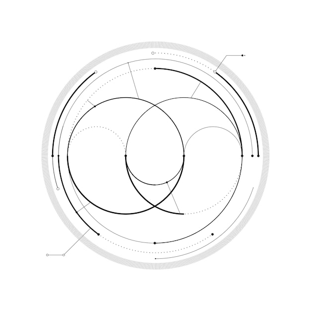 Vetor hud modelo futurista. luz digital de design tecnológico