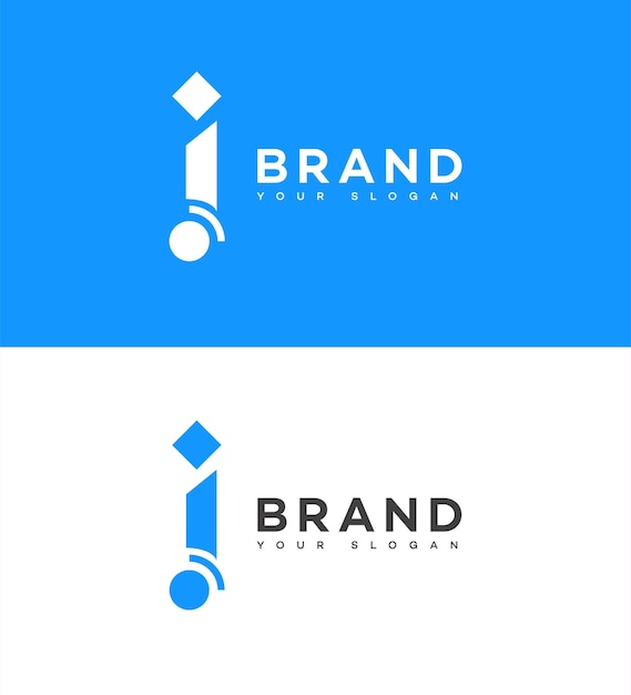 Vetor i letra icon icon de identidade da marca signo i template de símbolo de letra
