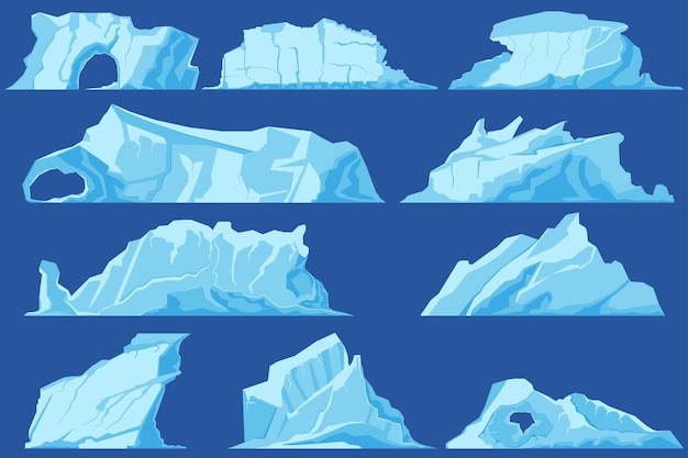 Vetor icebergs recuperados