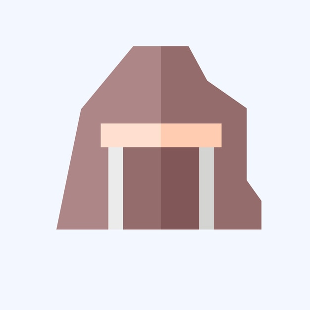Icon Cave relacionado a Símbolo de mineração estilo plano design simples editável