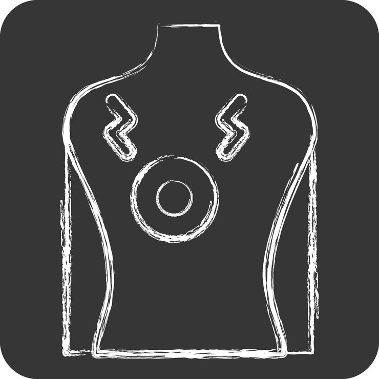 Vetor icon chest pain 2 relacionado à body ache símbolo giz estilo design simples editável ilustração simples